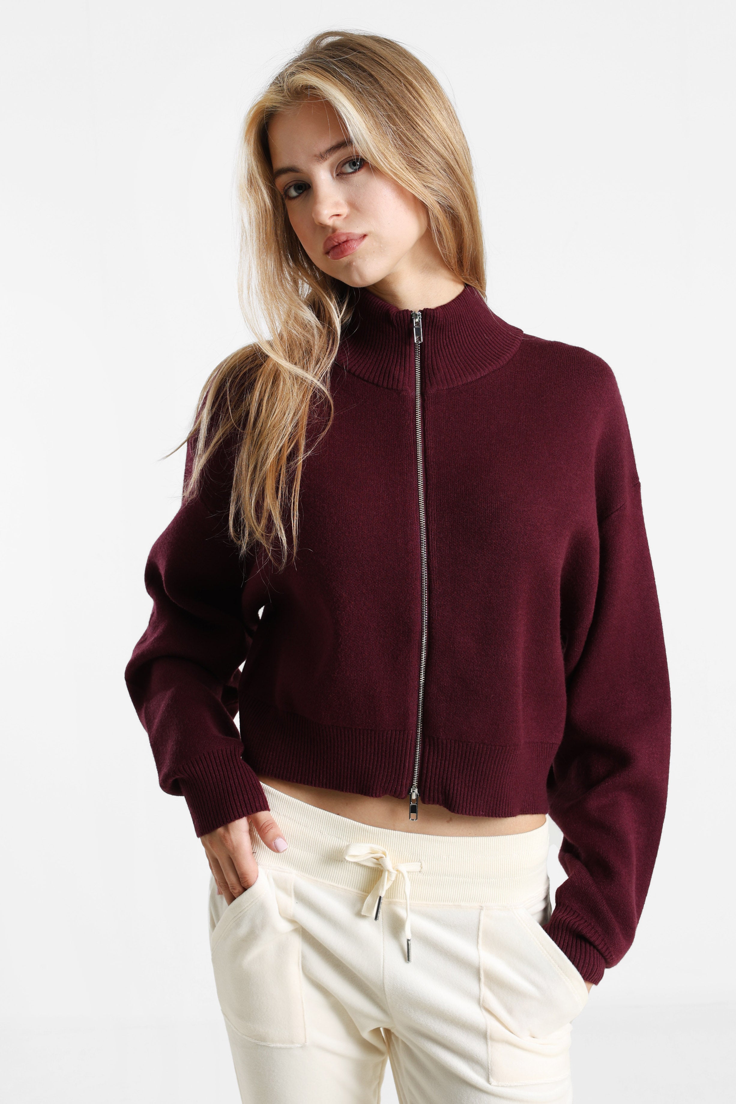 Strickjacke - Bordeaux