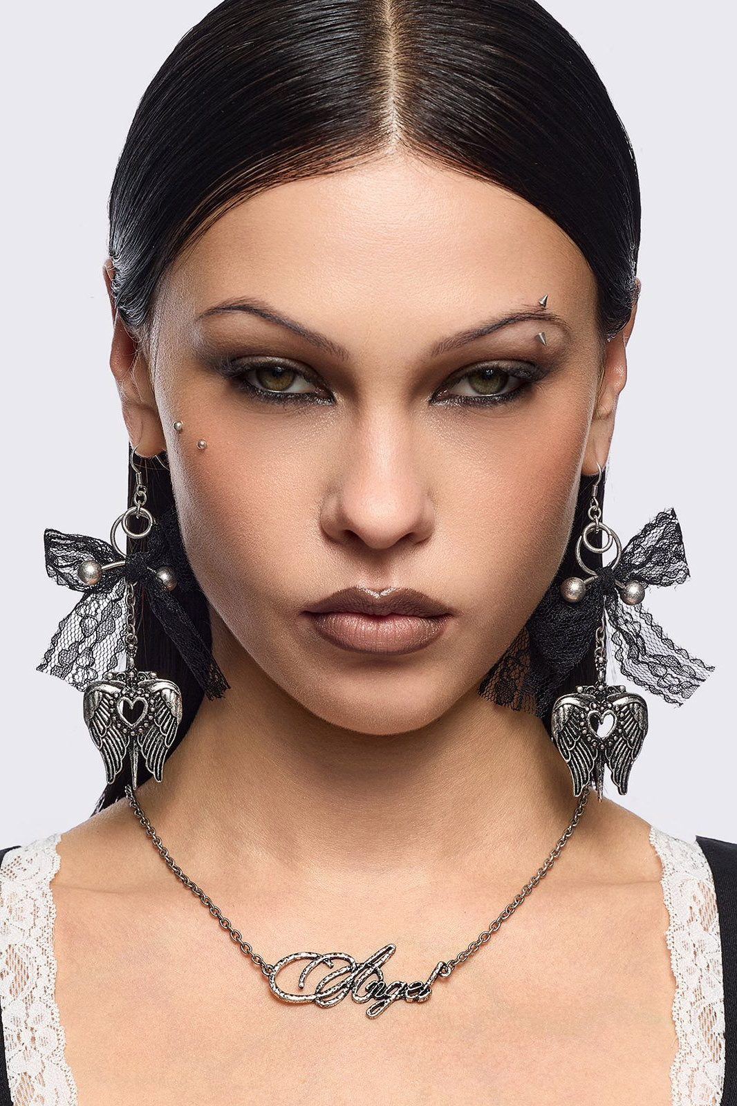 Sweet Sin Ohrringe - Oxidized Silver + Black