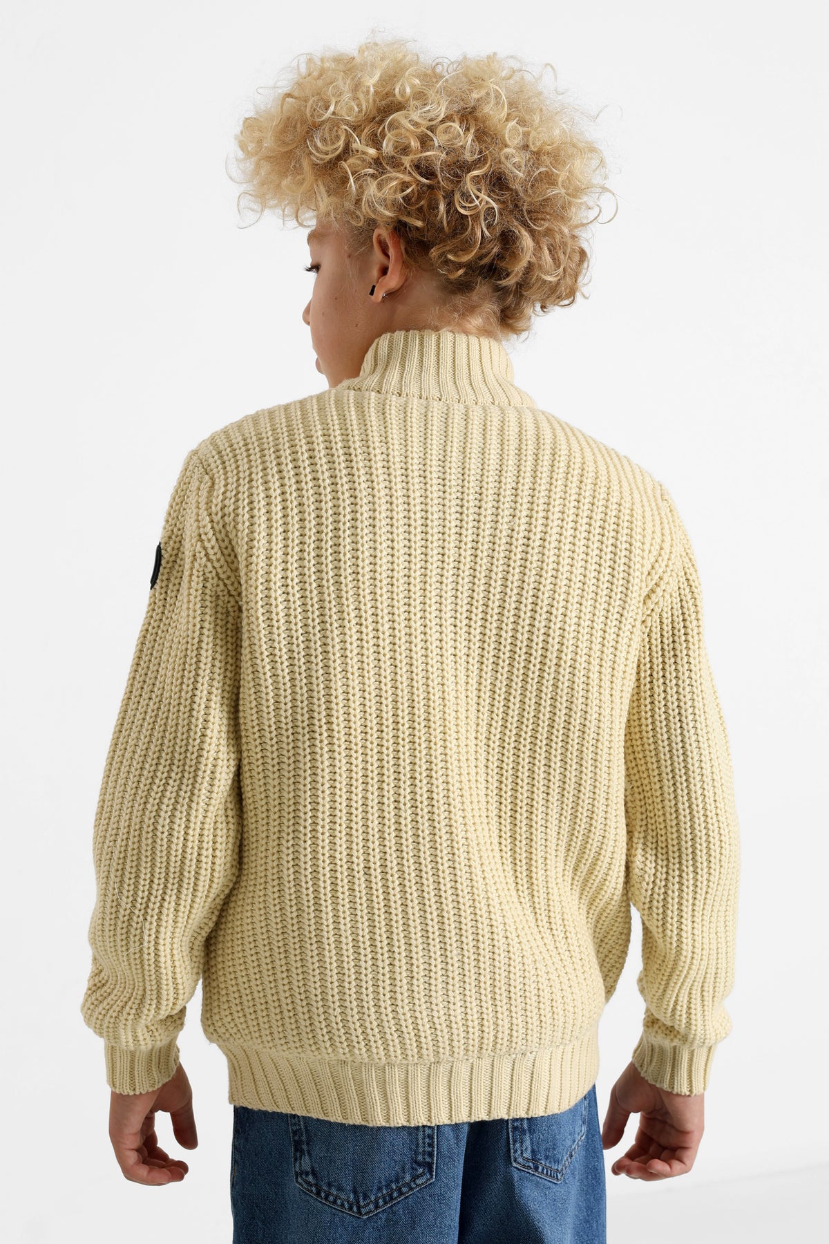 Crest knitted jacket - Light Beige