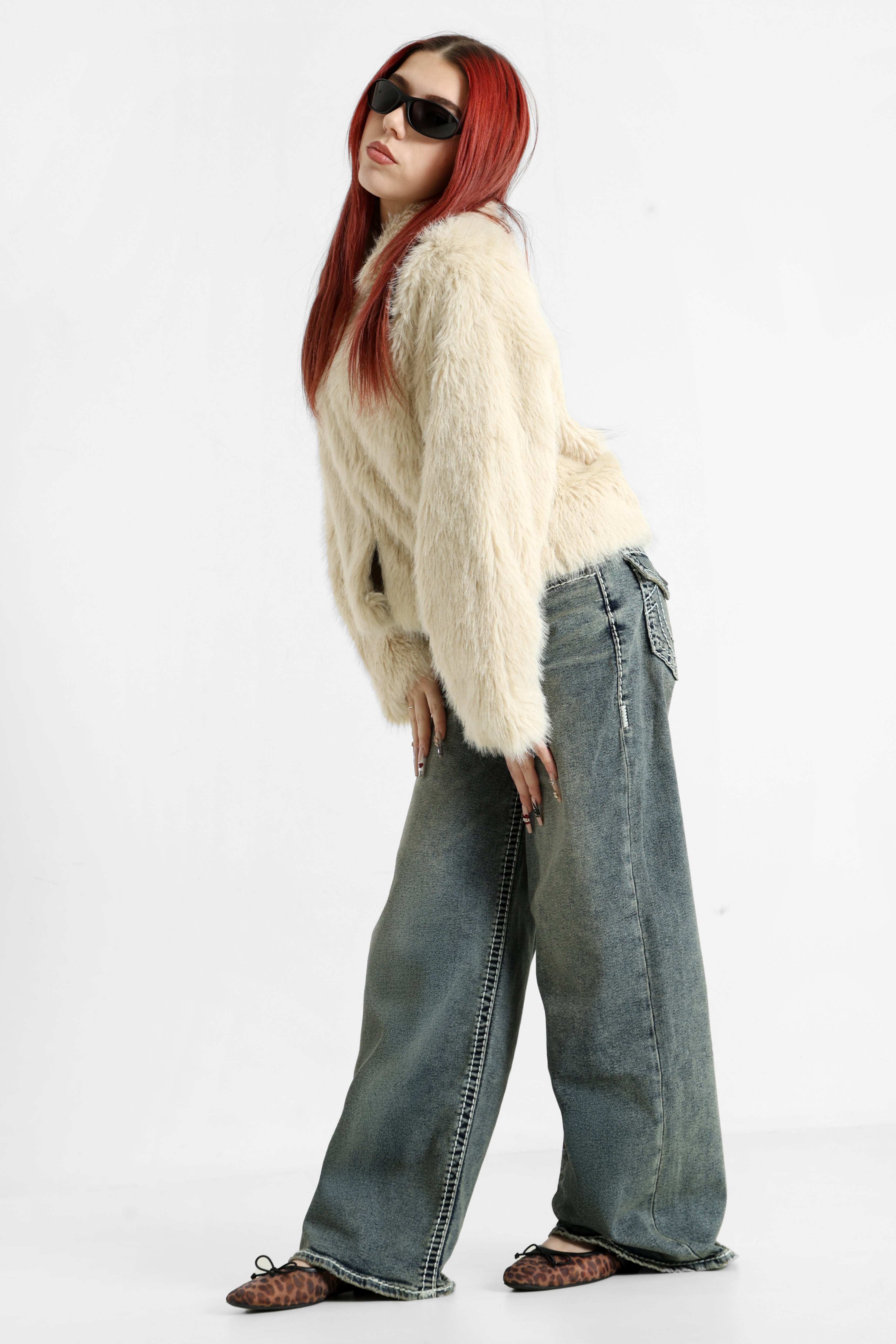 PCJILLA Kunstpelzjacke - Birch