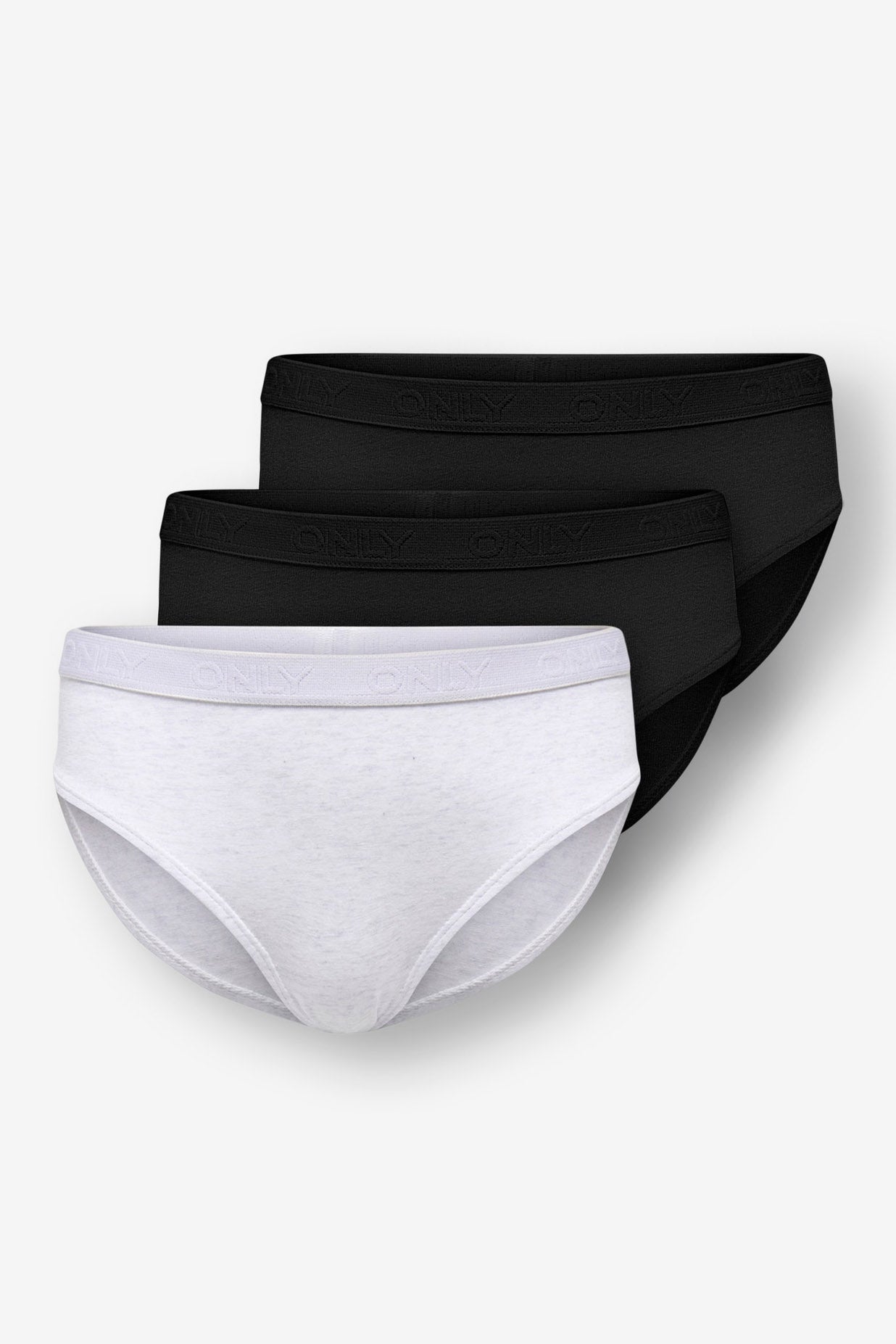 KOGLOLA Dreierpack Pantys - Light Grey + Black