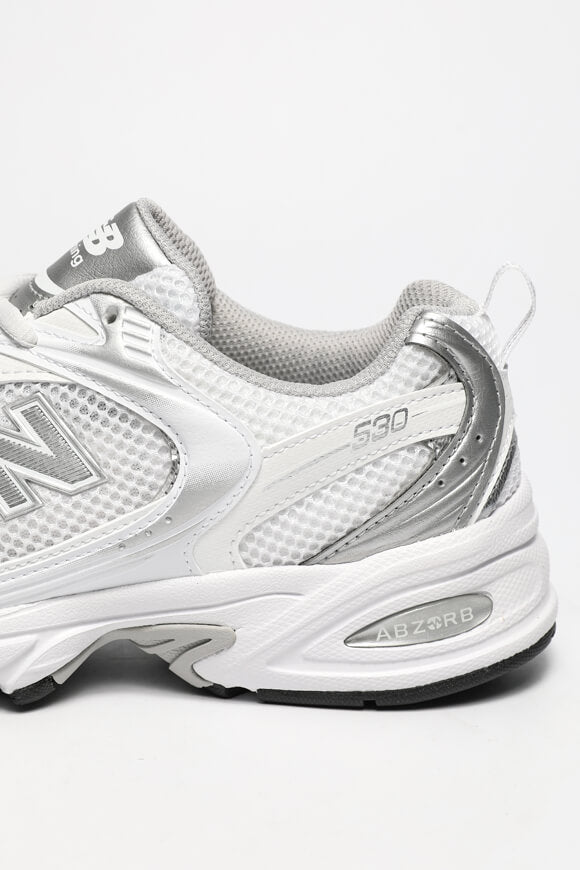 MR530 Sneaker - White + Silver