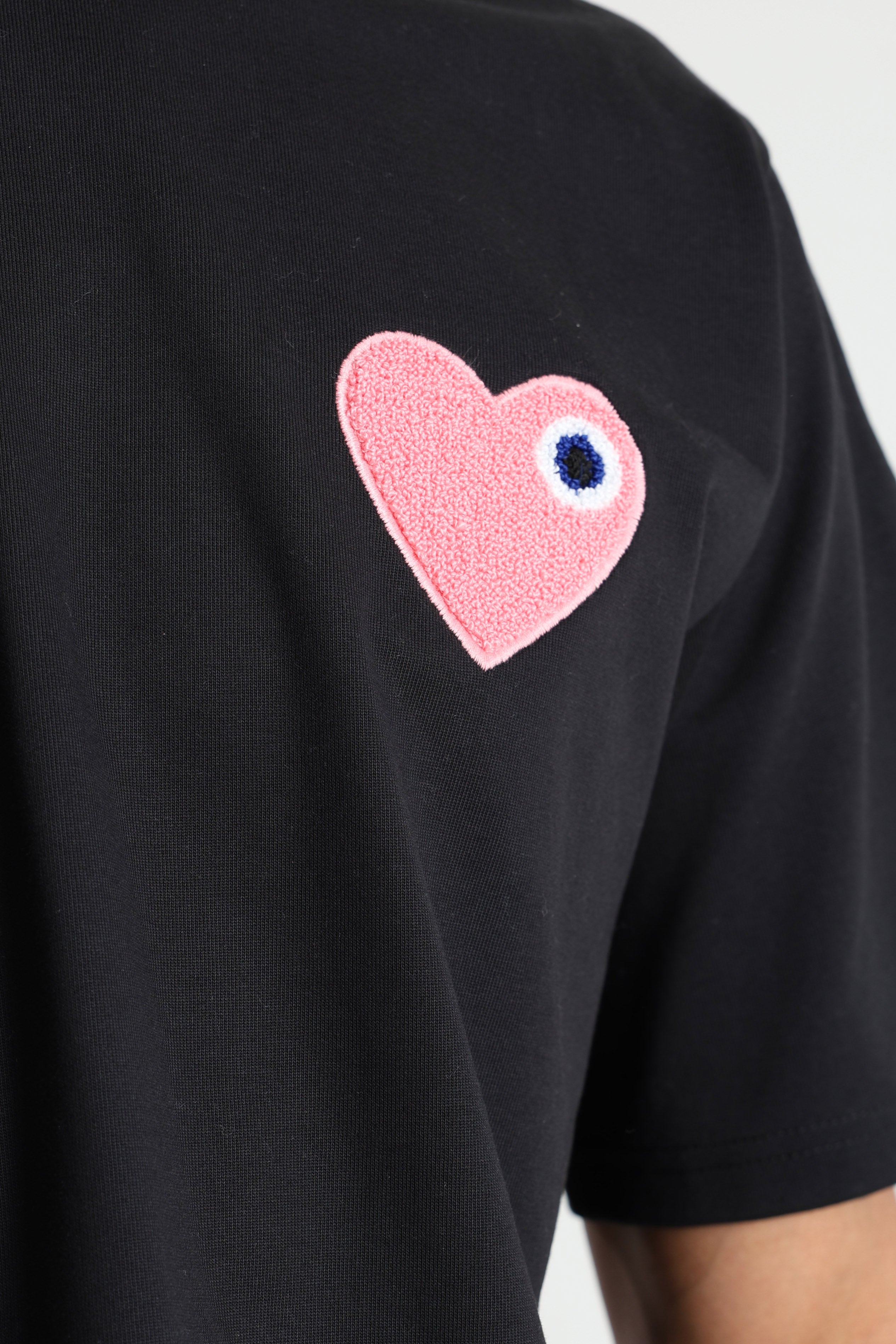 Maglietta Heart - Nero + Rosa