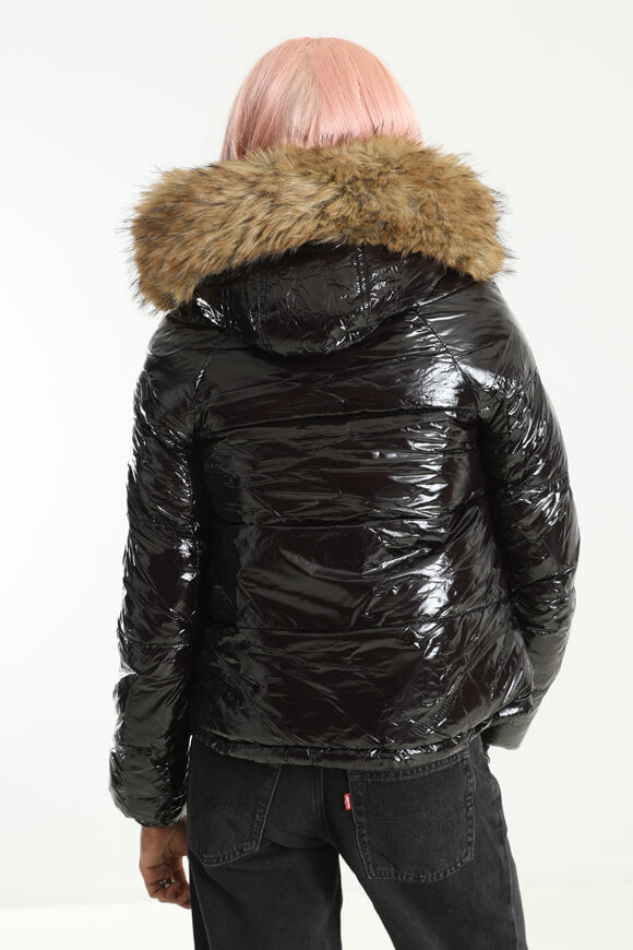 Vinyl Pufferjacke - Black