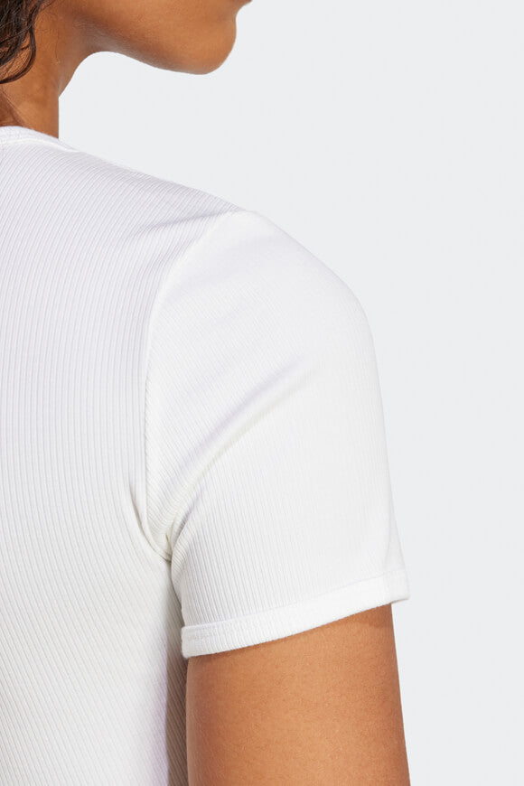 Ribbed crop T-shirt - White