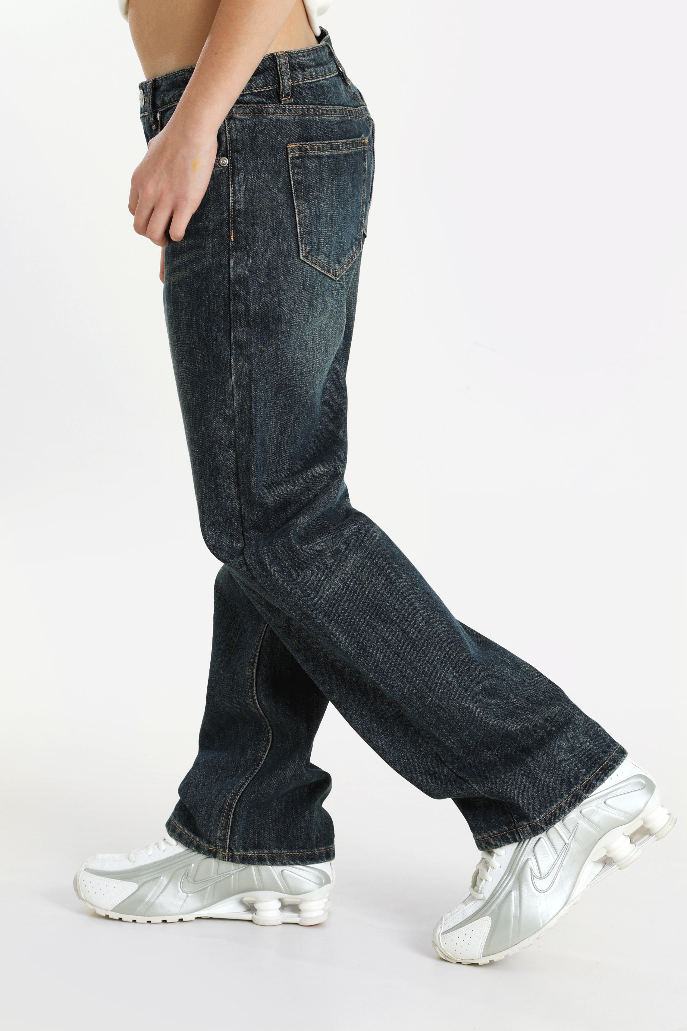 Jeans a vestibilità ampia - Bleu foncé