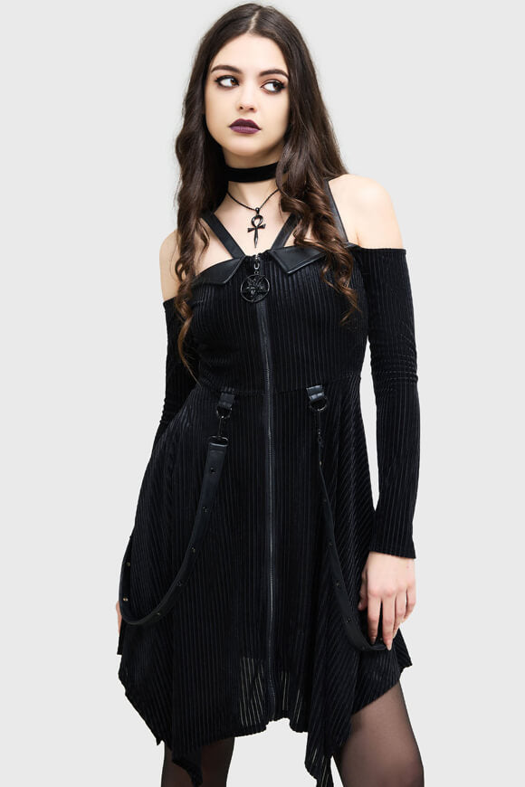Zelphoria velvet mini dress - Black