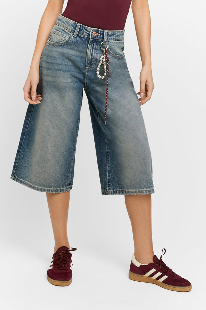 Jeans Bermudashorts - Dark Blue Denim