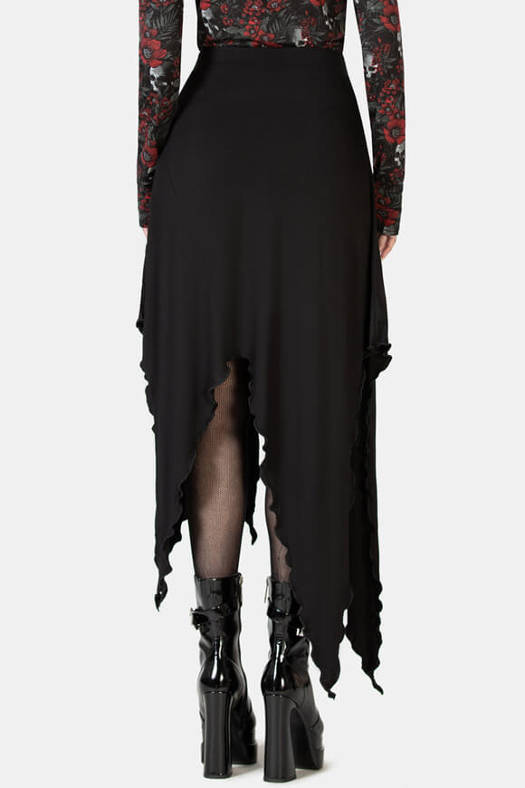 Creeping Willow Asymmetrischer Rock - Black