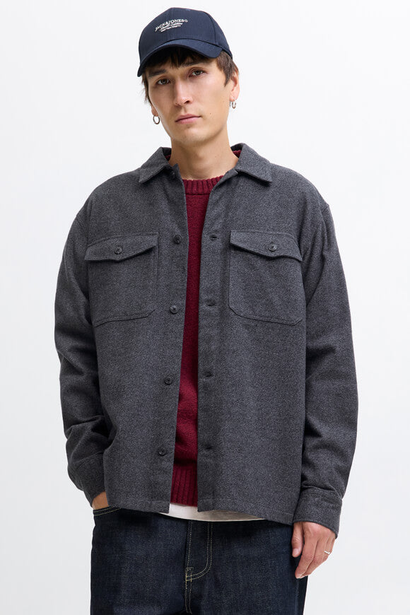 JJEPERFECT Overshirt - Dark Grey Melange
