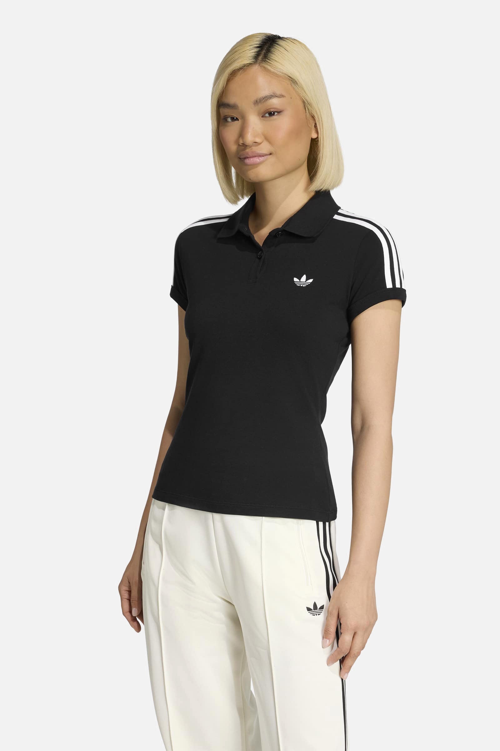 Poloshirt - Black + White
