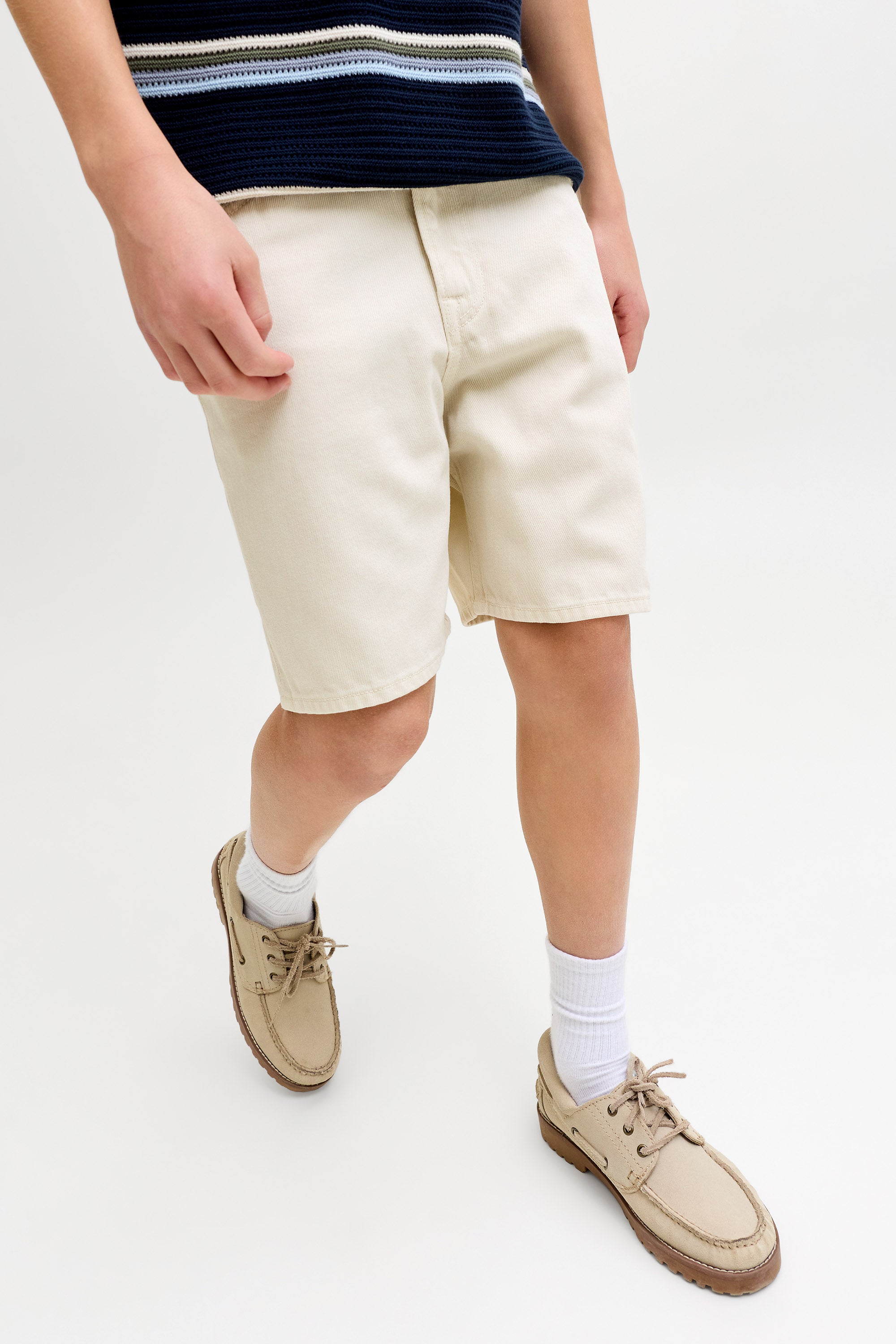 Jeans corti JJITONY, vestibilità loose fit - Cloud Dancer