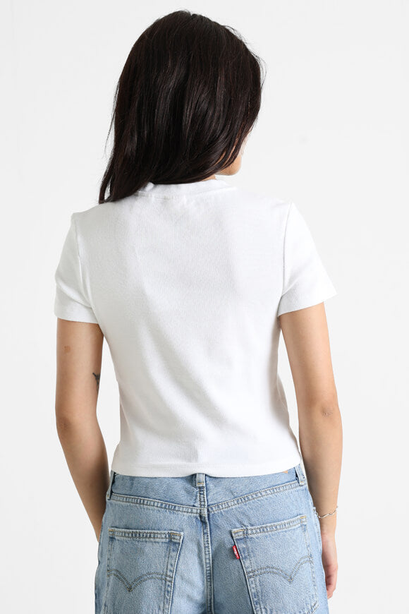 T-shirt a coste - Bianco