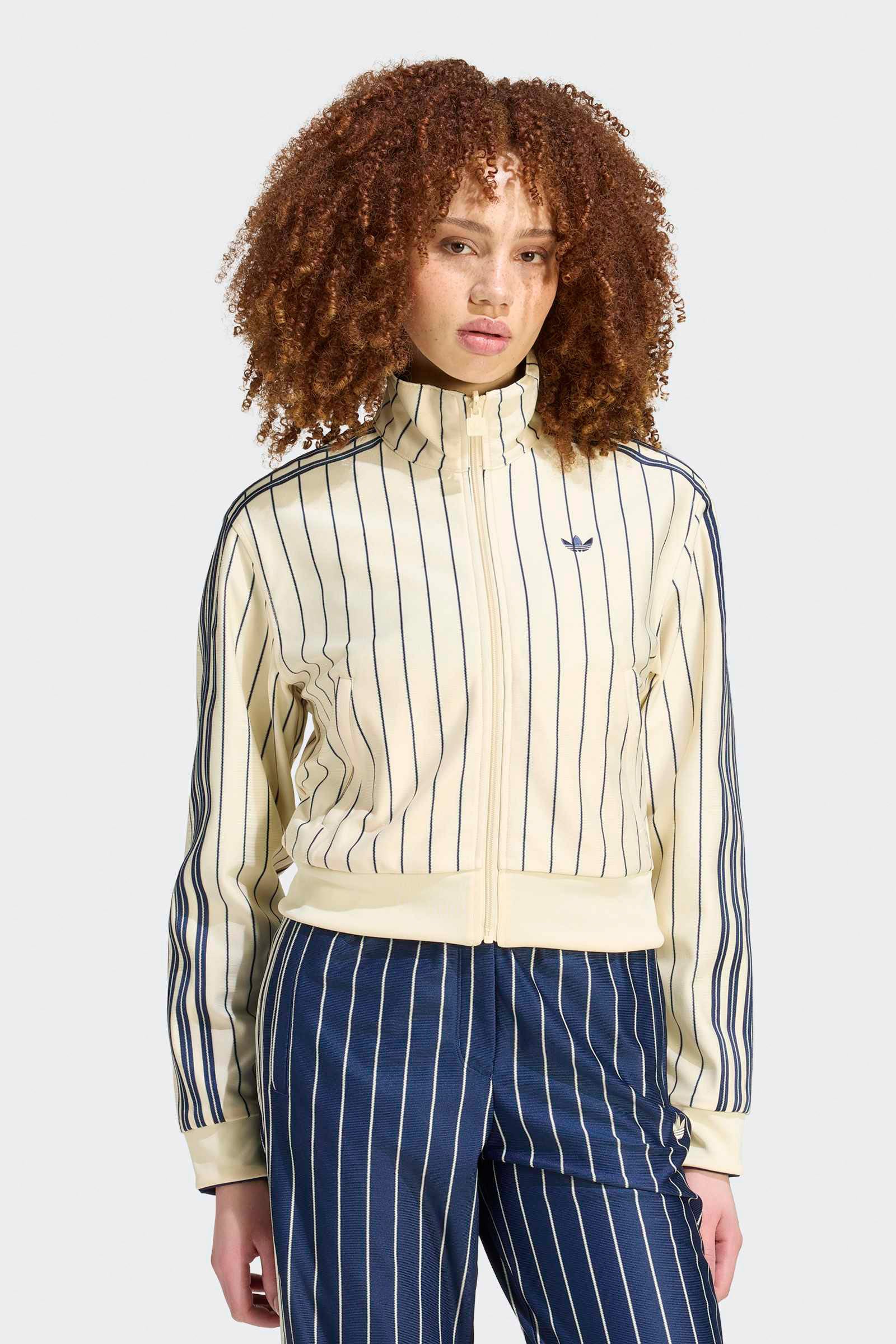 Reversible short track jacket - Warm Vanilla + Night Indigo
