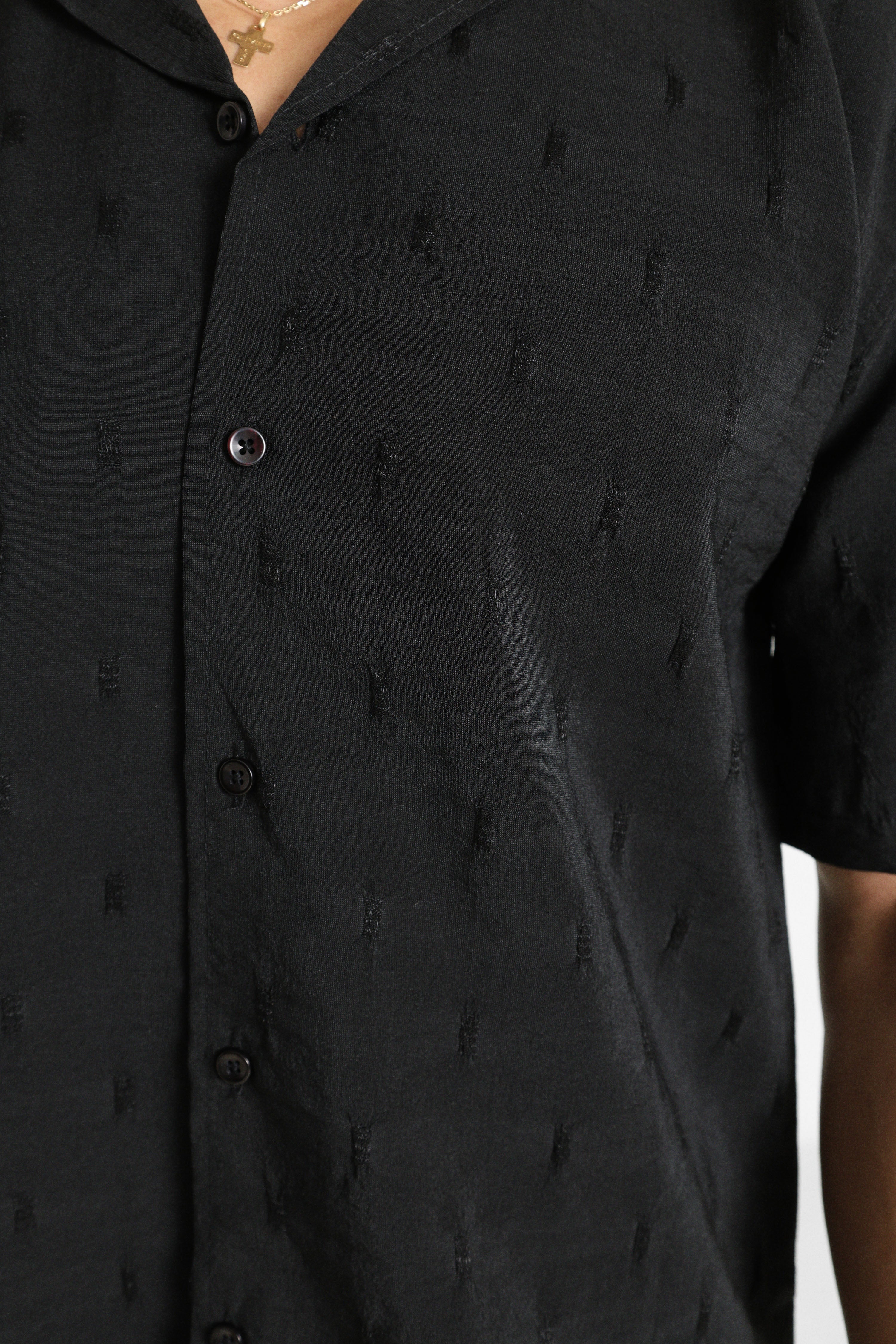 Chemise en tissu structuré - Black