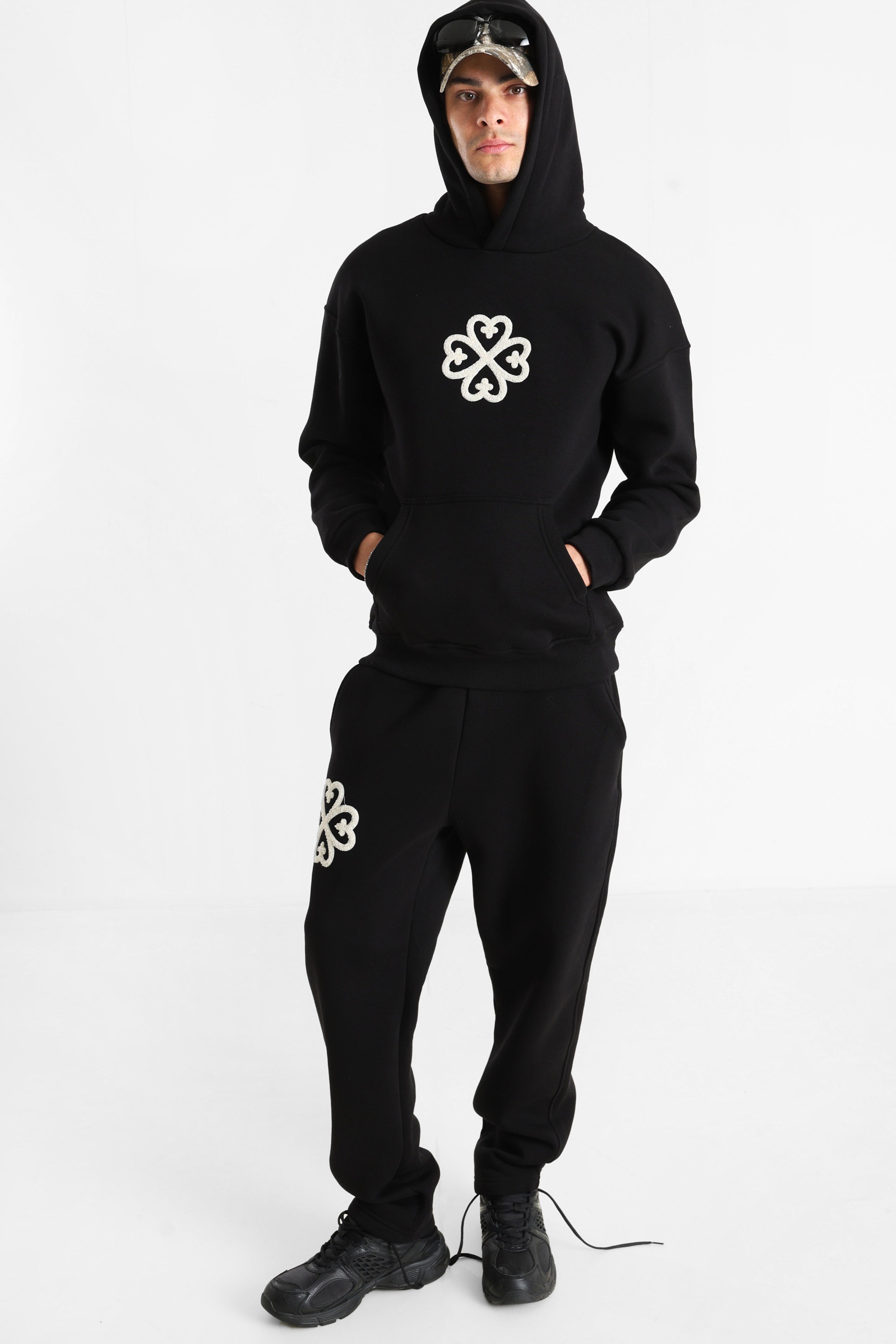 Kapuzensweatshirt - Black