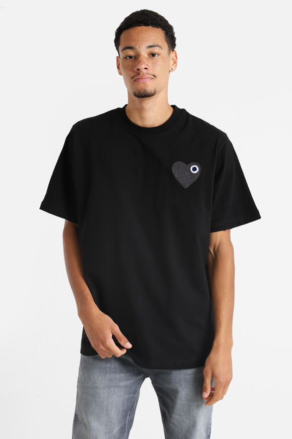 Maglietta Heart - Nero + antracite