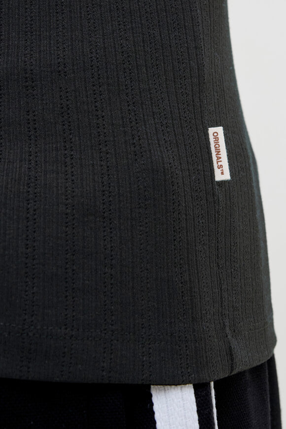Ribbed tank top - Black