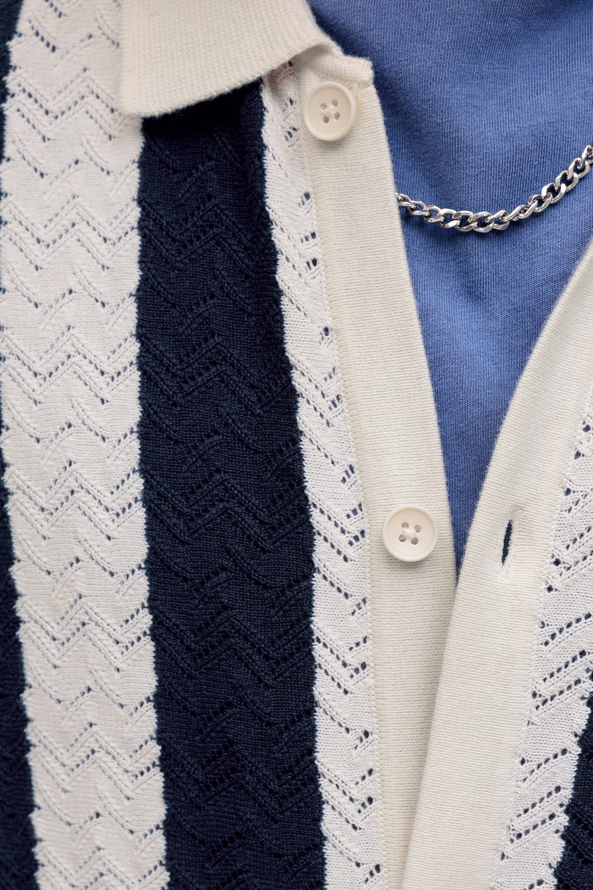 Tyler Strickhemd - Sea Salt + Sky Captain