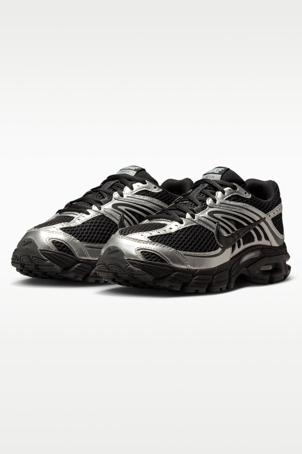 Air Max Moto 2K Sneaker - Black + Metallic Silver