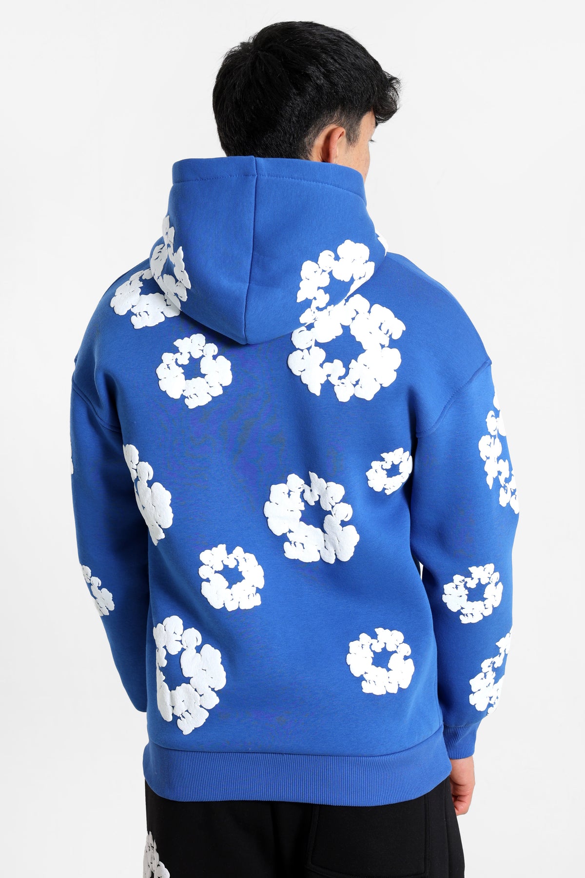 Kapuzensweatjacke - Royal + White