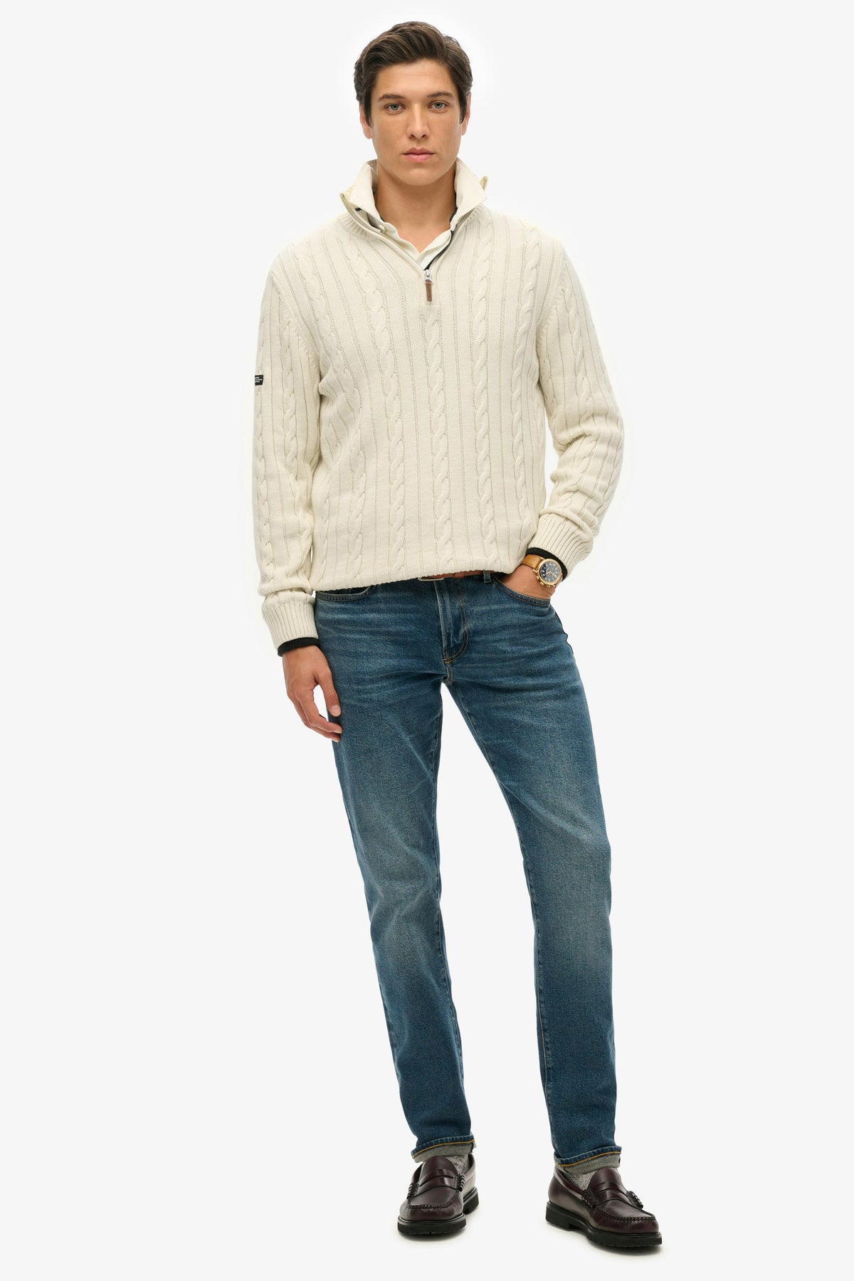 Preppy Strickpullover - Cream