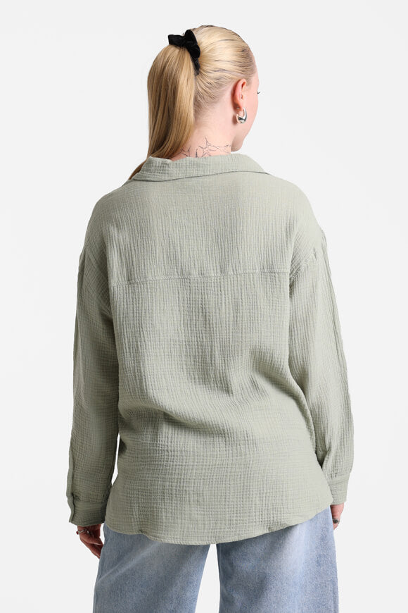 Chemise oversize en mousseline - Sage