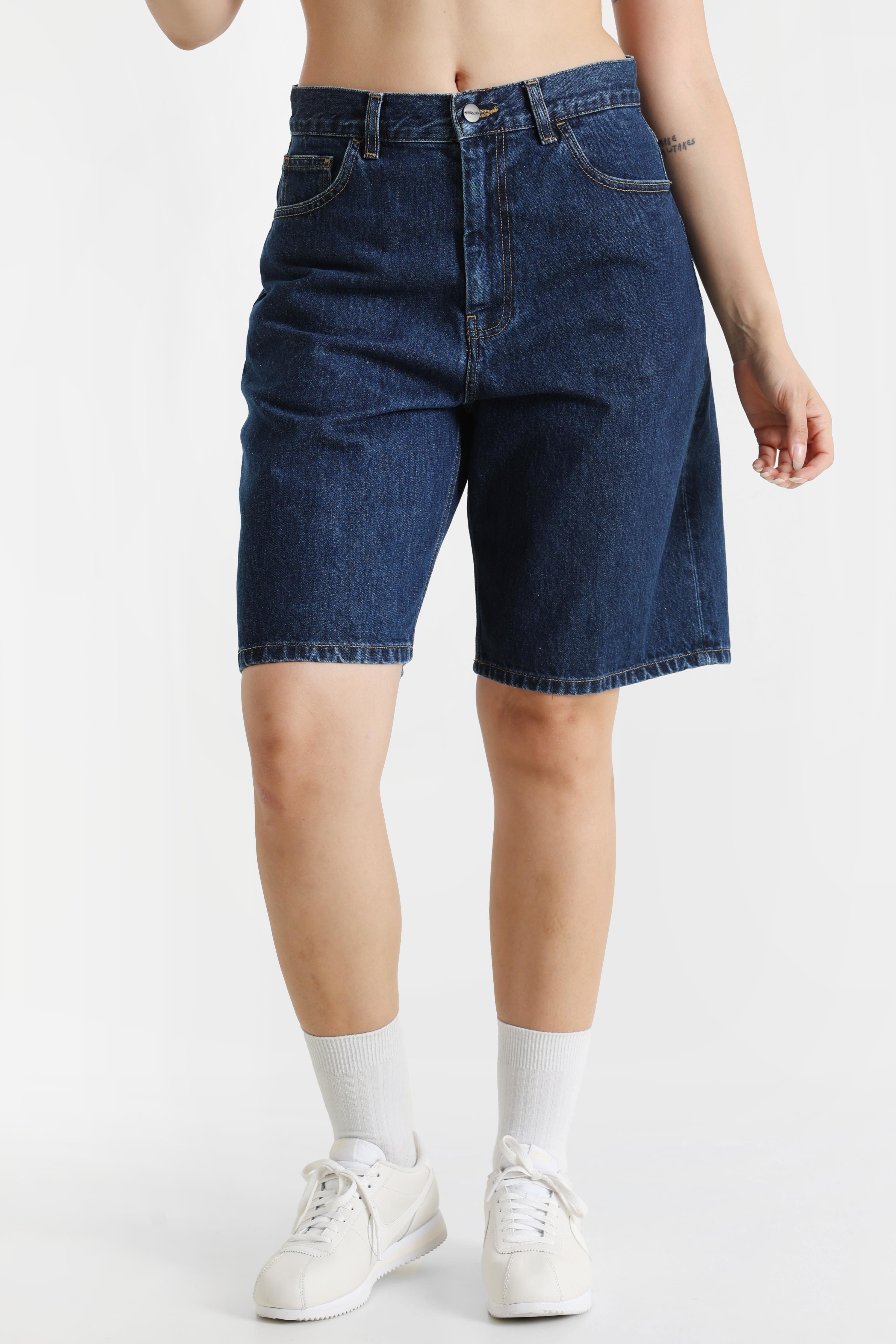 Brandon loose fit denim shorts - Blue Stone Washed