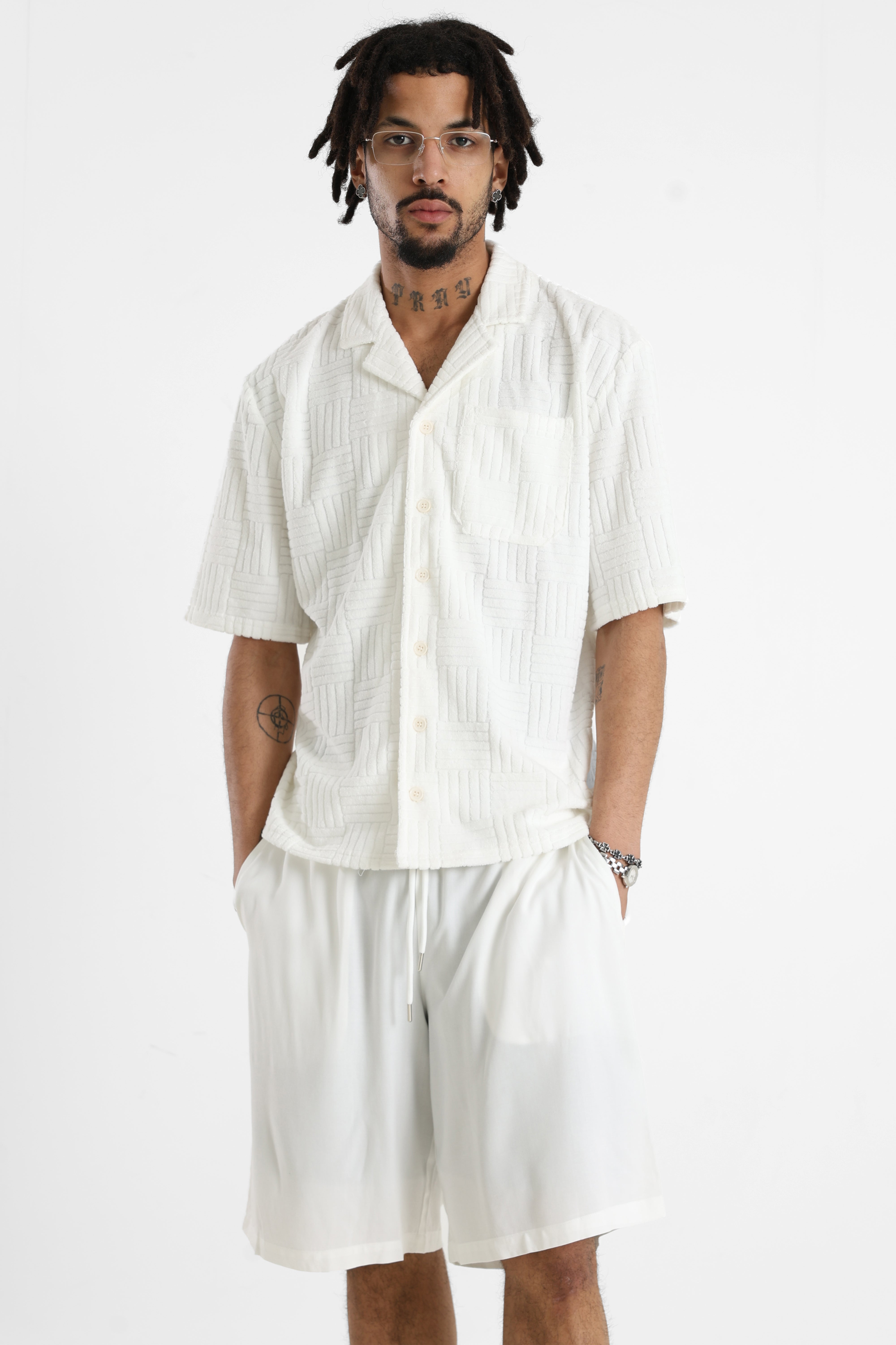 Frottee Hemd - Offwhite