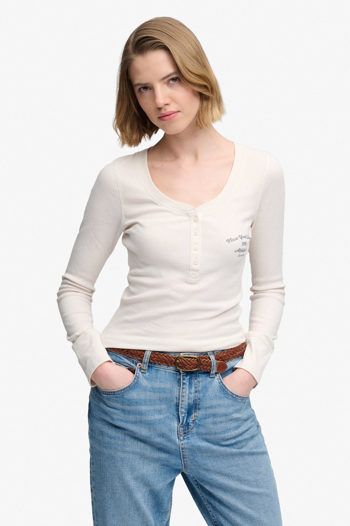 Camicia a coste maniche lunghe
