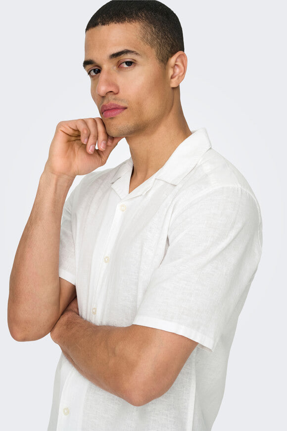 ONSCAIDEN chemise en lin - White