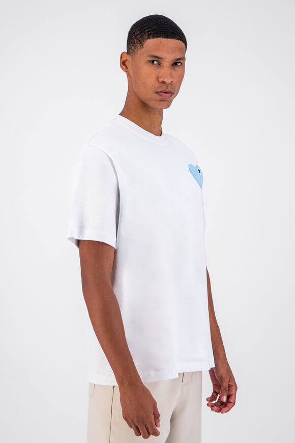 Maglietta Heart - Bianco + Azzurro