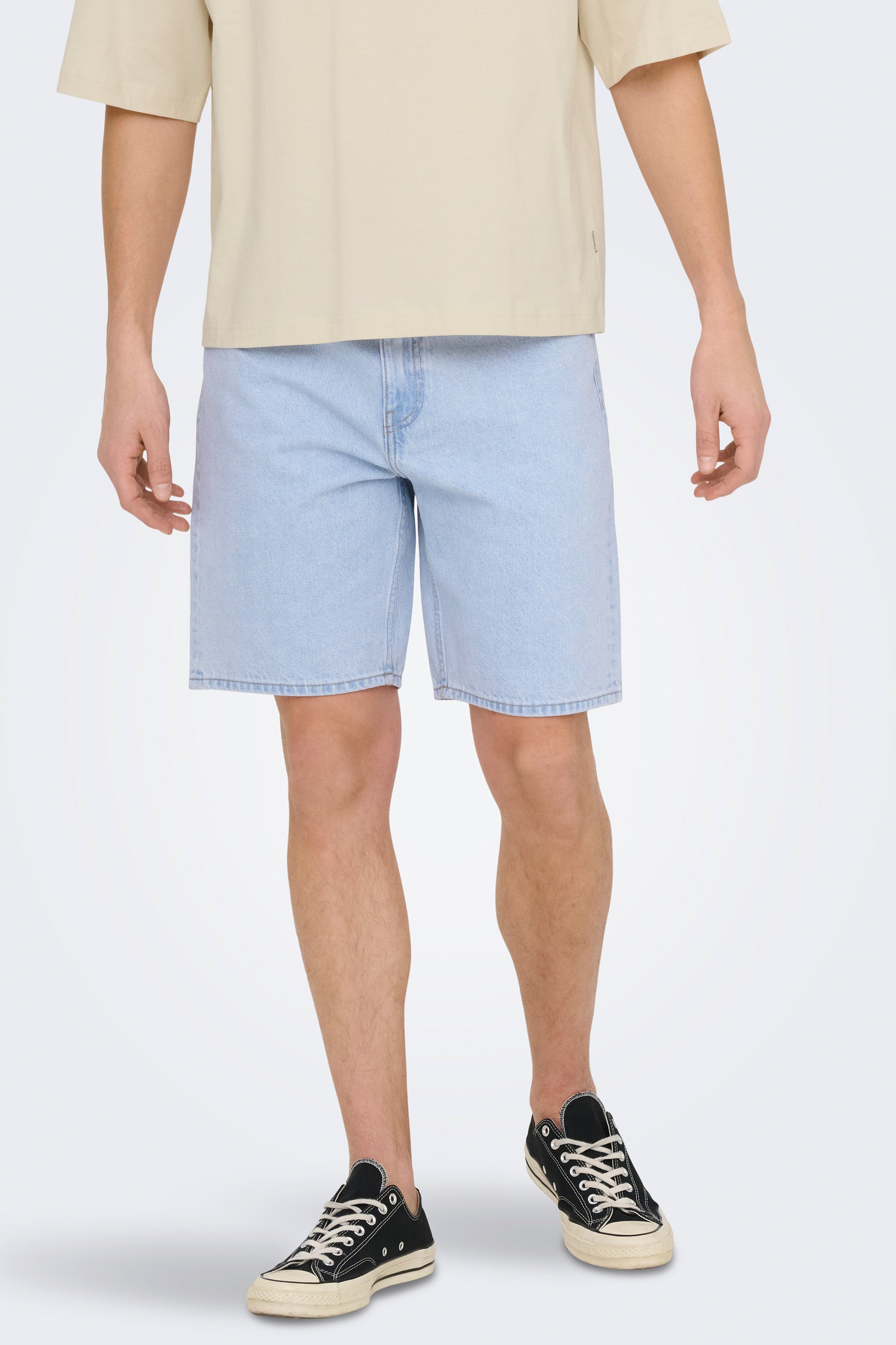 Edge short en jean - Light Blue Denim