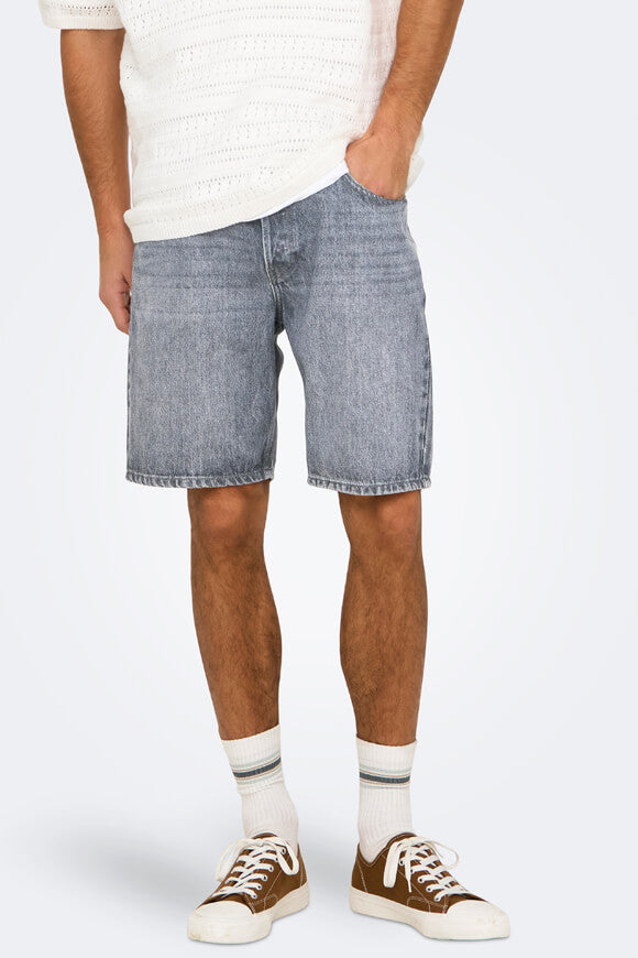 Edge short en jean - Medium Grey Denim