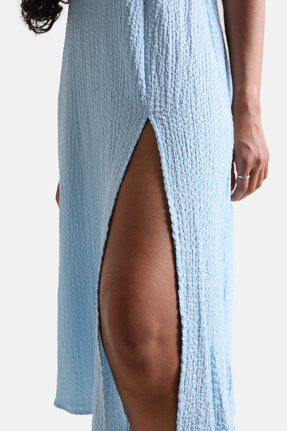 Midi dress in structured fabric - Bleu clair