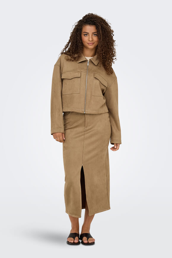 ONLSTINA Veste en daim synthétique - Cocoa Cream