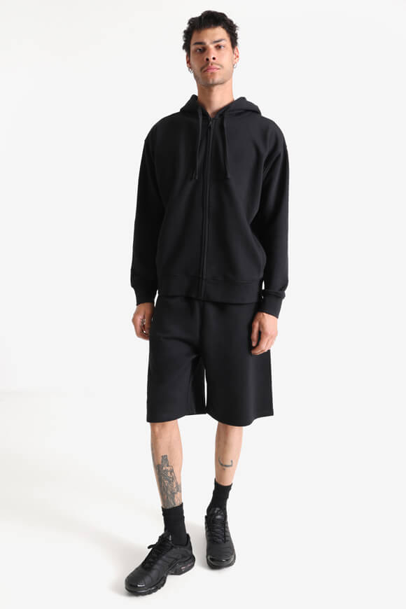 Oversized zip-up hoodie sweatshirt - Black
