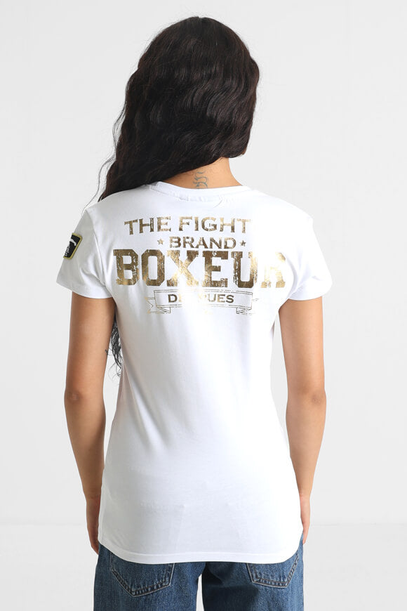 T-shirt - Blanc + Or