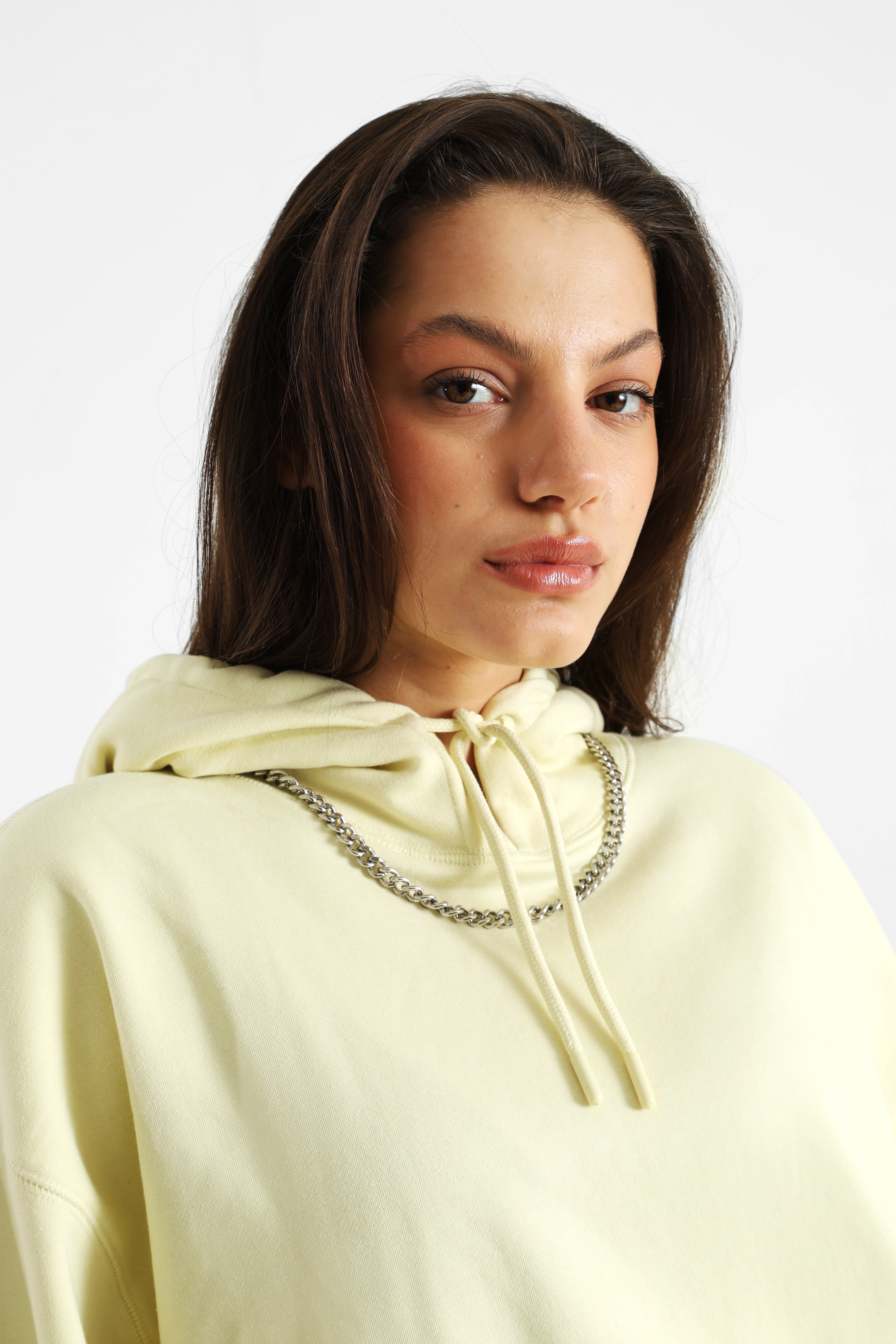 Sweatshirt à capuchon - Jaune clair