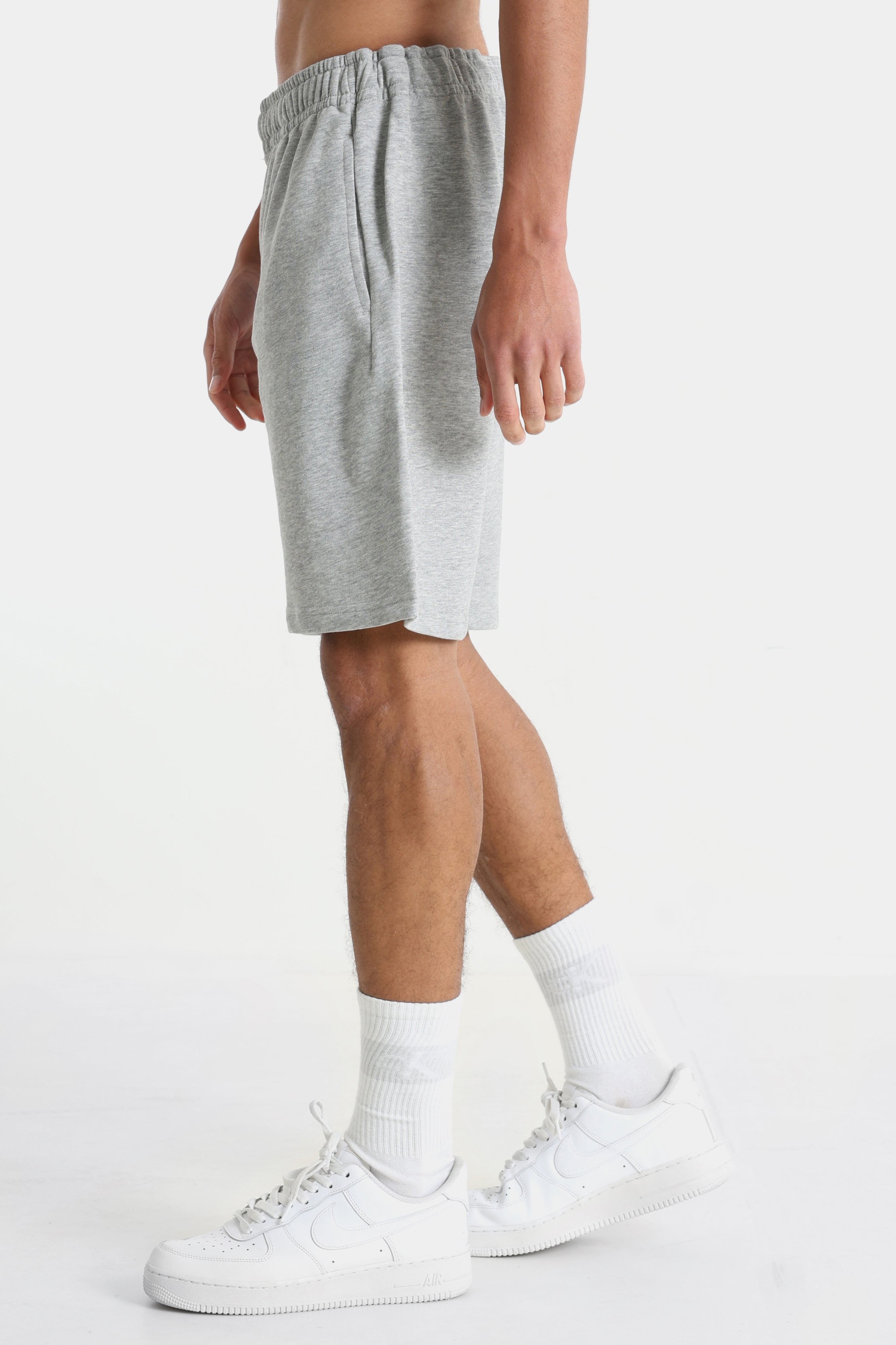 Sweatshorts - Grau meliert