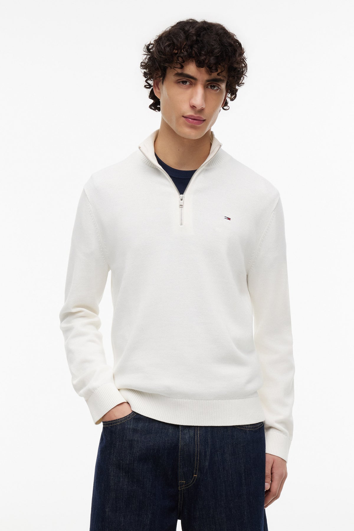 Maglione in maglia fine - Off White