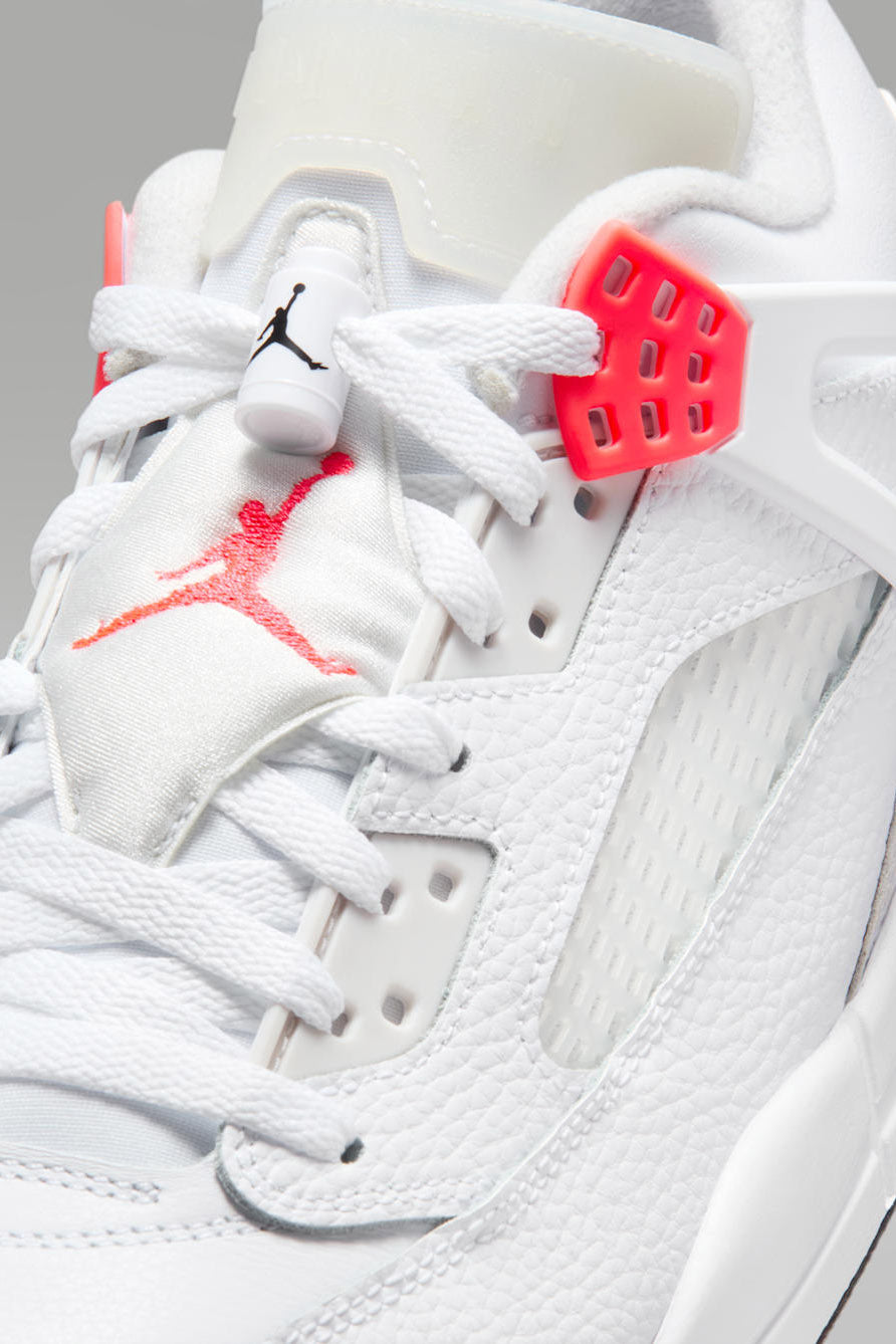 Spizike Sneaker - White + Bright Crimson + Vast Grey