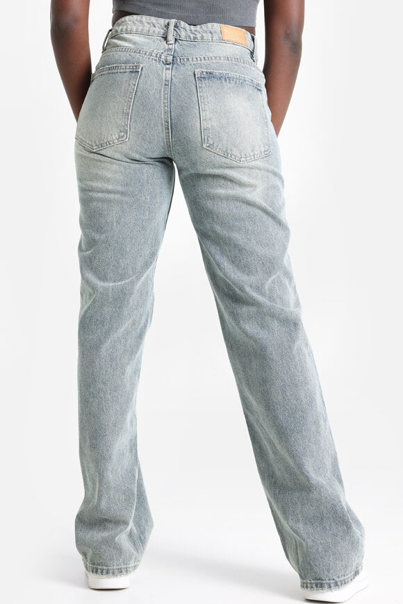 Straight Fit Jeans - Blau Used