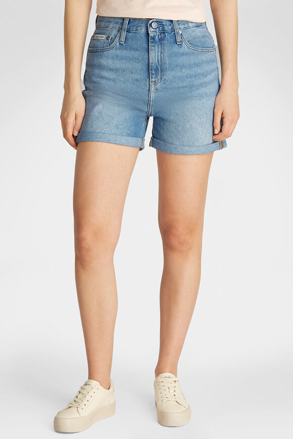 Pantaloncini in denim Mom fit - denim blu chiaro