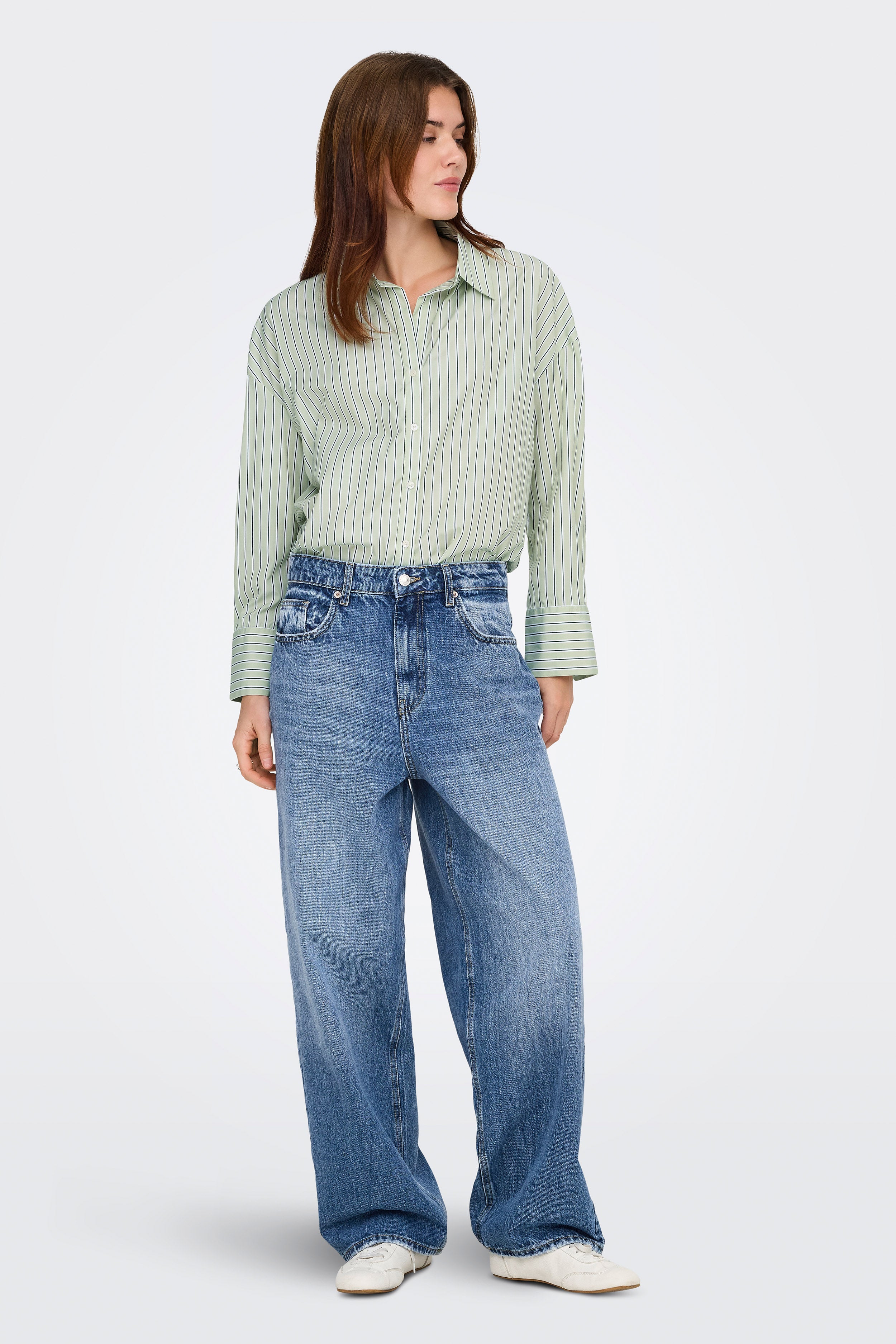 ONLREGON langes Hemd - Celadon Green