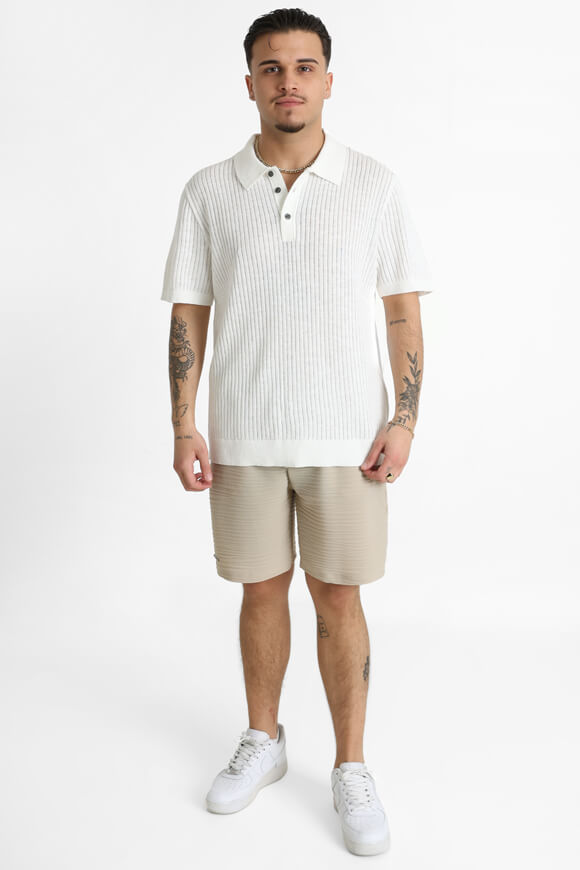 JPRBLAKIAN knitted polo shirt - Cloud Dancer