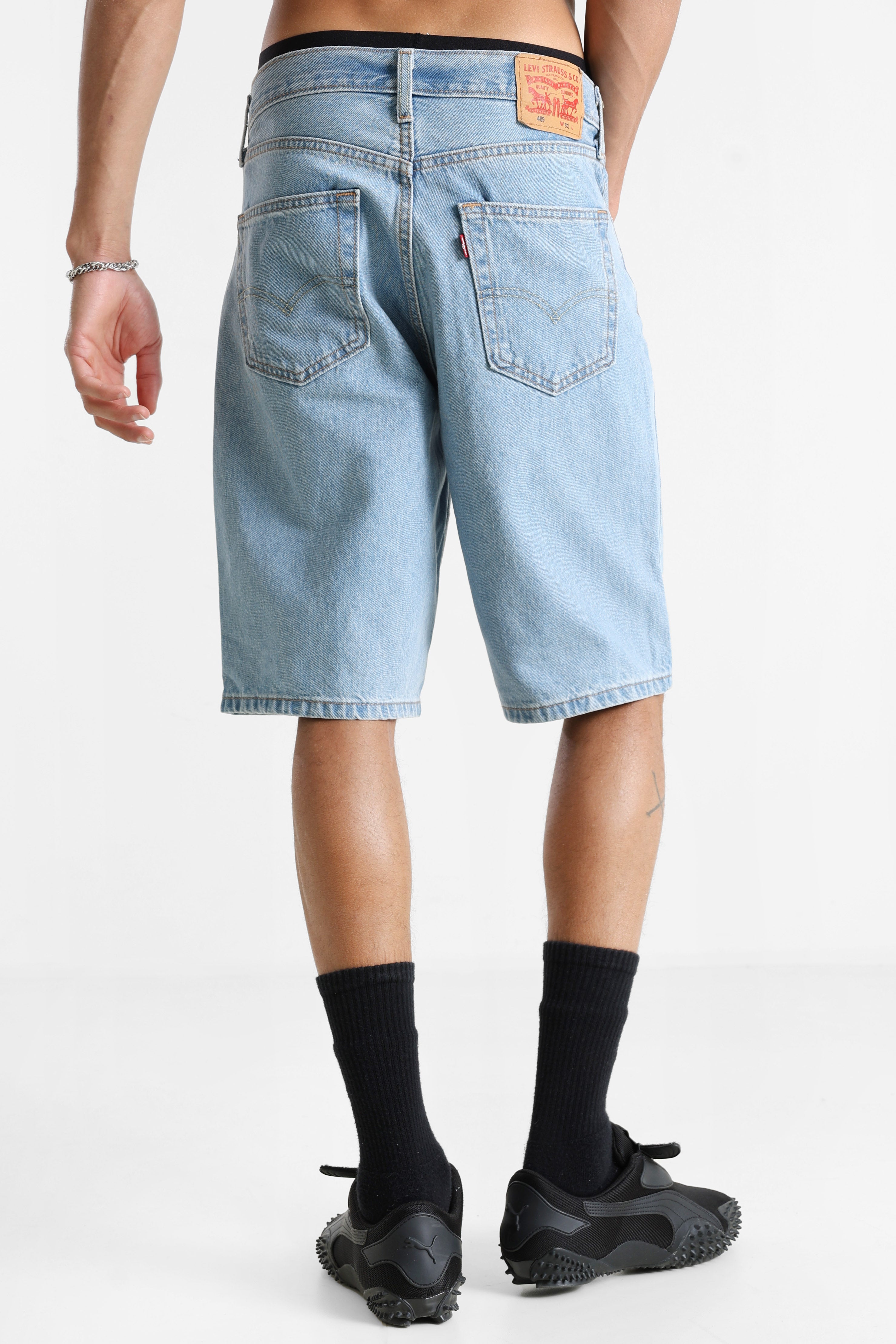 Jeansshorts - Light Blue Denim