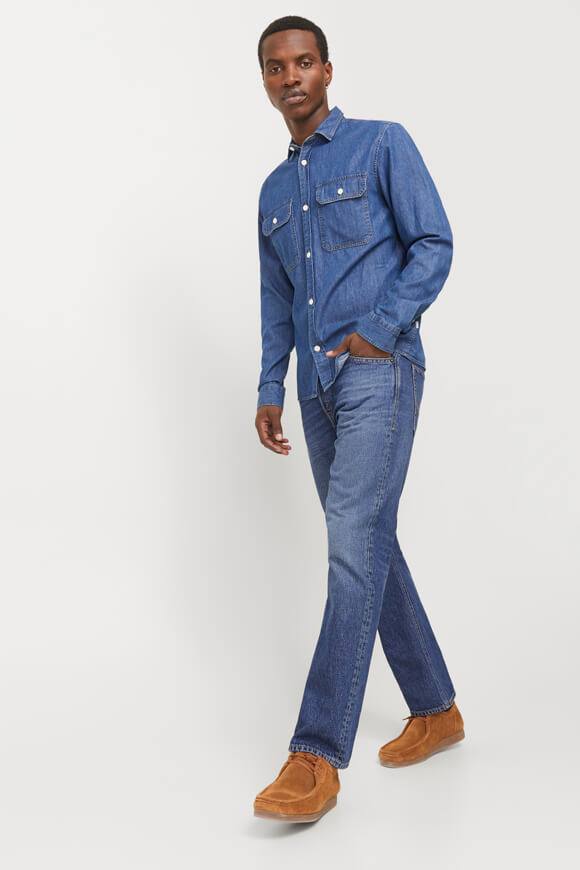 Chris Relaxed Fit Jeans L32 - Blue Denim