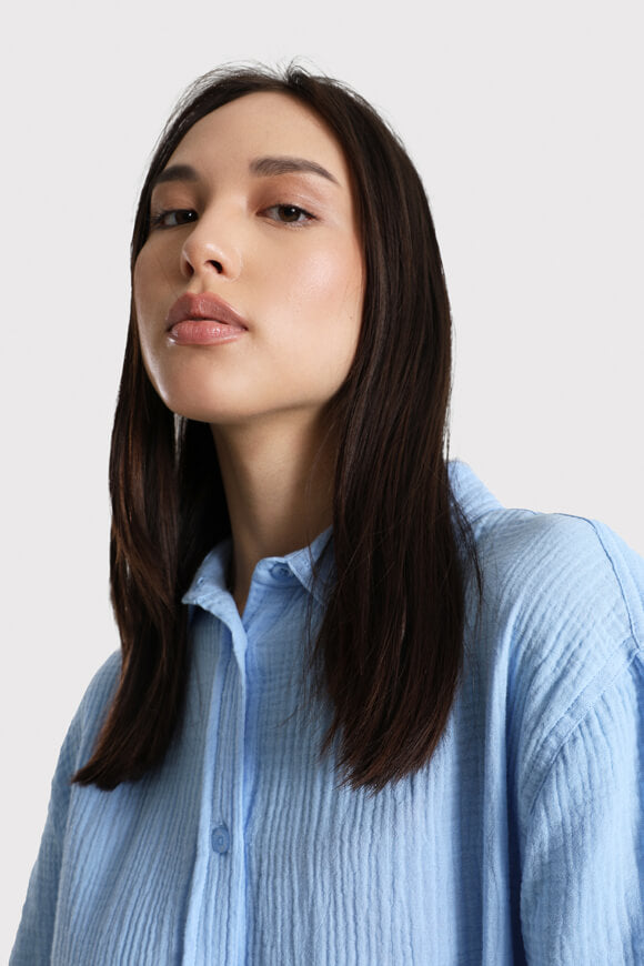 Oversized muslin shirt - light blue