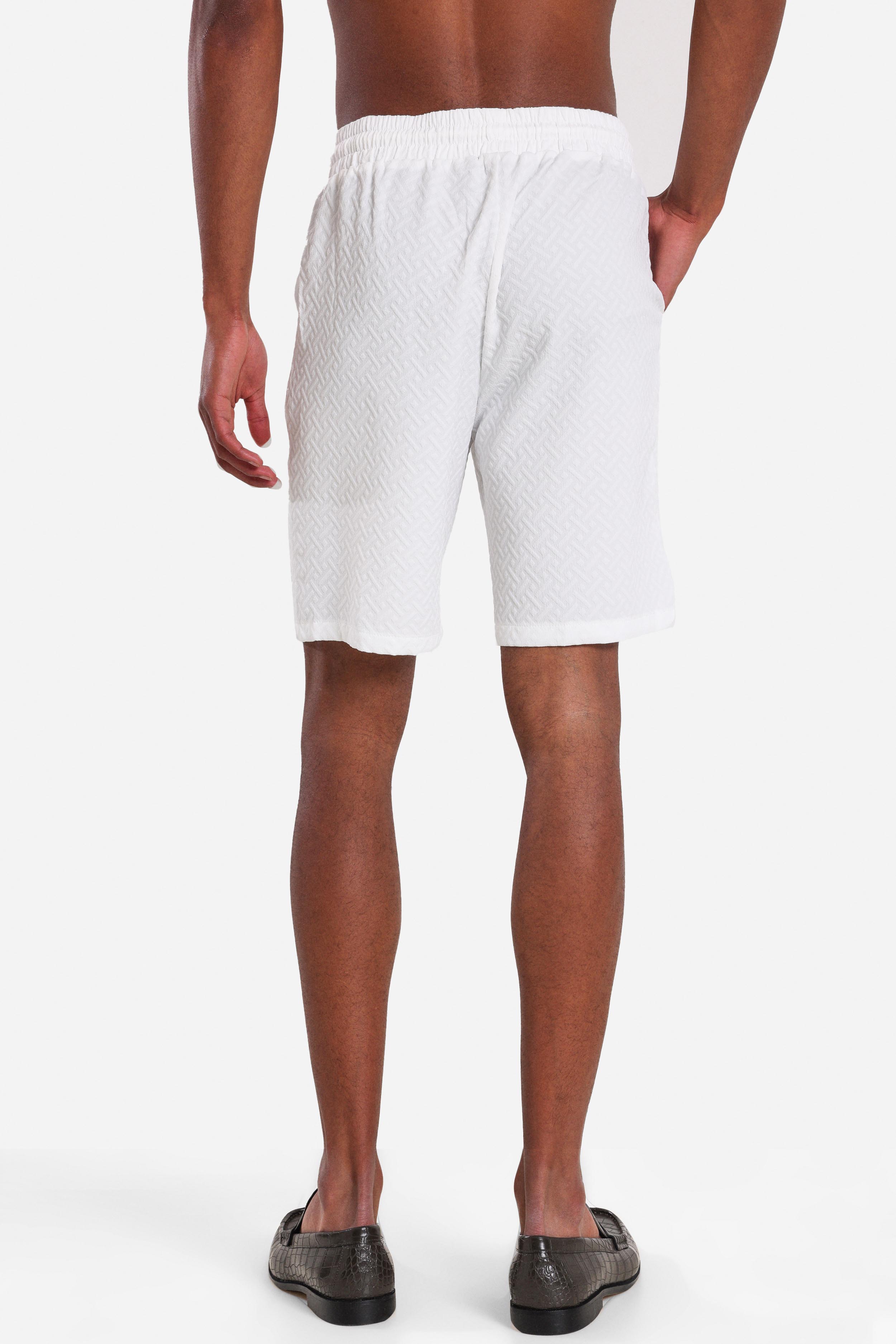 Short in tessuto strutturato - Offwhite